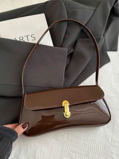 Sac à Main Verni Bordeaux