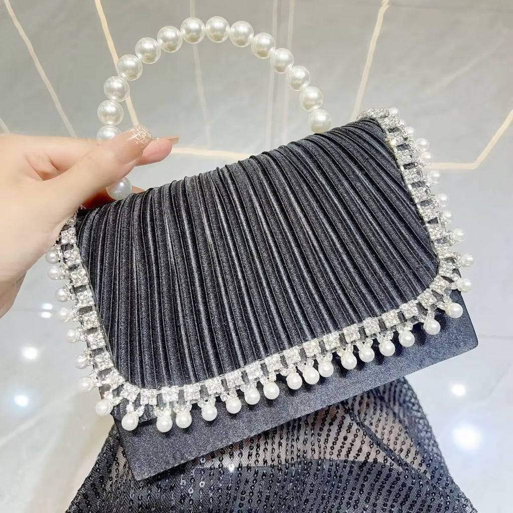 ÉCLAT NOIR — Pochette Perles & Cristaux