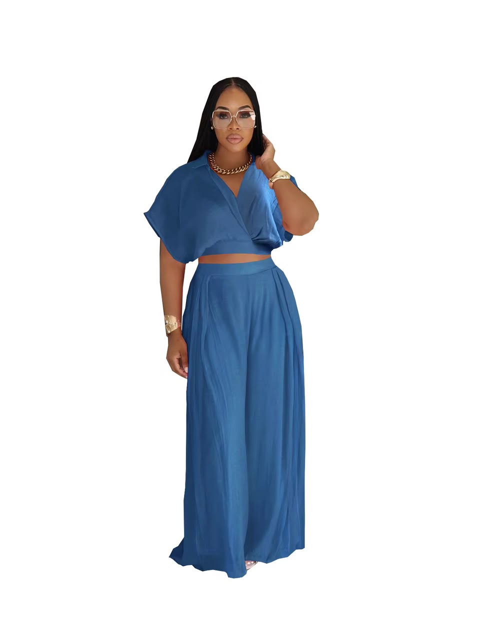 Top Croisé & Pantalon Large