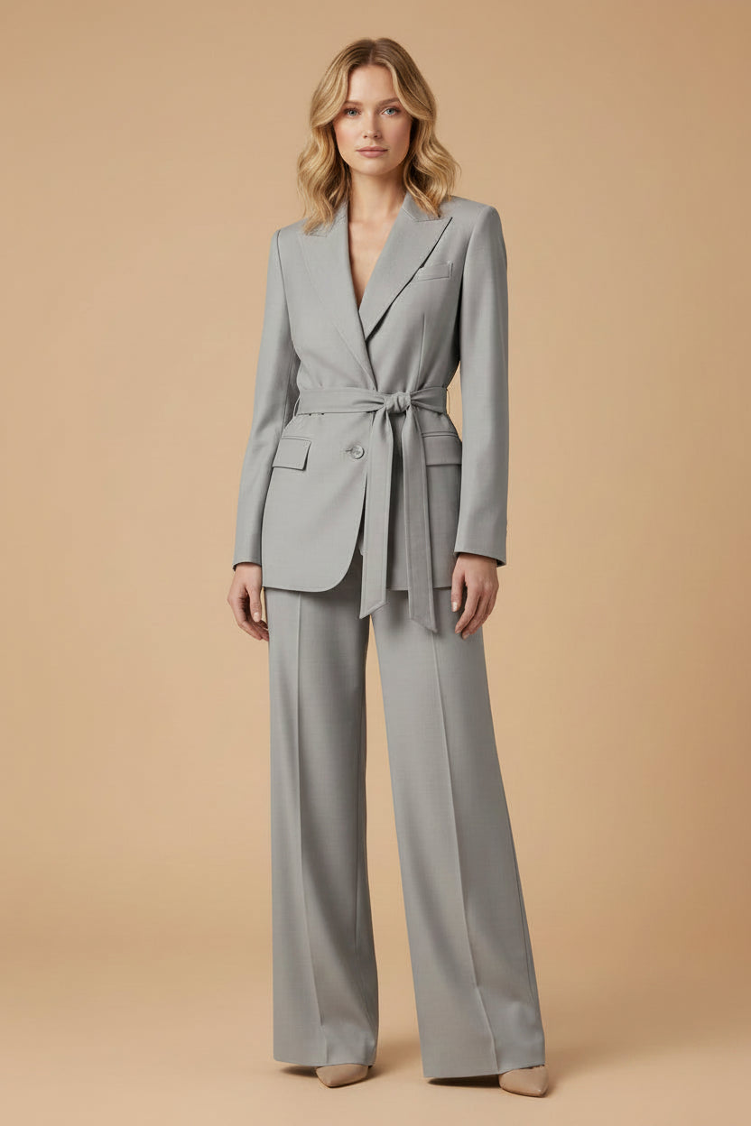 Blazer Ceinturé & Pantalon Large
