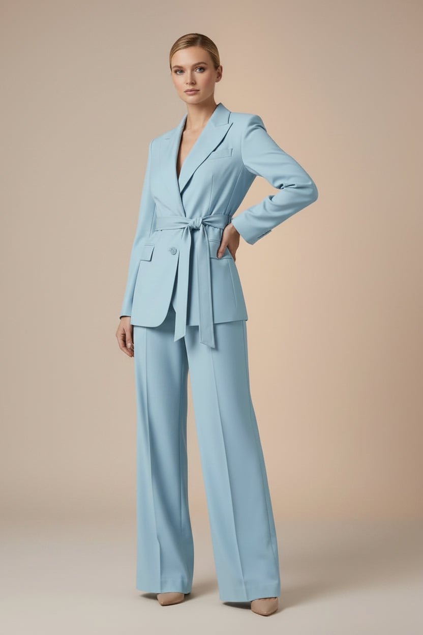 Blazer Ceinturé & Pantalon Large