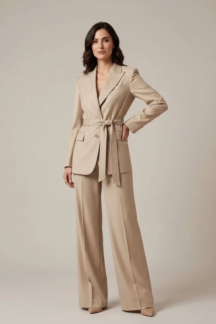 Blazer Ceinturé & Pantalon Large