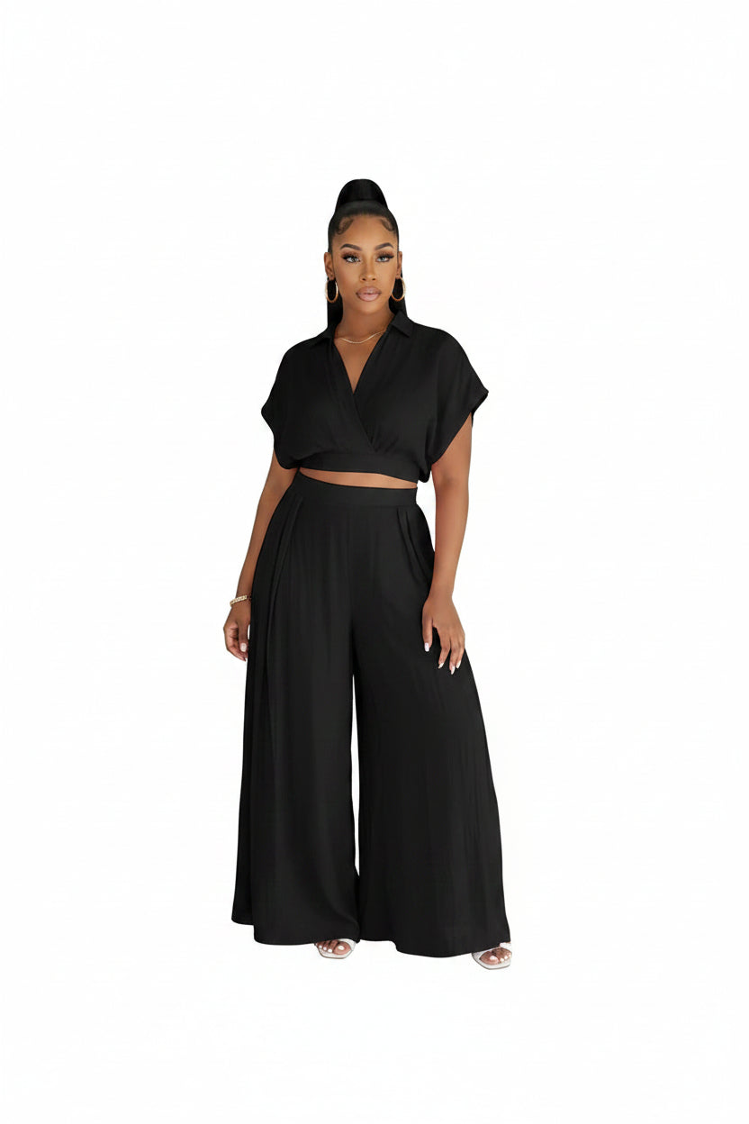 Top Croisé & Pantalon Large